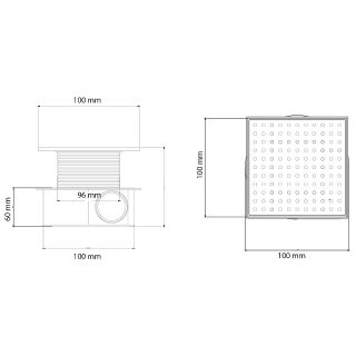 Душевой трап Boheme Smart Design 984-10-MG 10см золото матовое